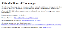 Tablet Screenshot of goblincamp.com